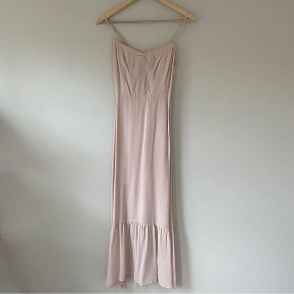 Reformation Full Length Dress Tan Nude color Worn Once size 2 - Picture 2 of 3